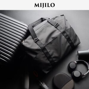 MIJILO กระเป๋าเดินทางหรูหรา 32 ลิตร สำหรับผู้ชาย ผู้หญิง น้ำหนักเบา ขนาดใหญ่ กระเป๋าเดินทางสั้น กระเป๋าออกกำลังกาย