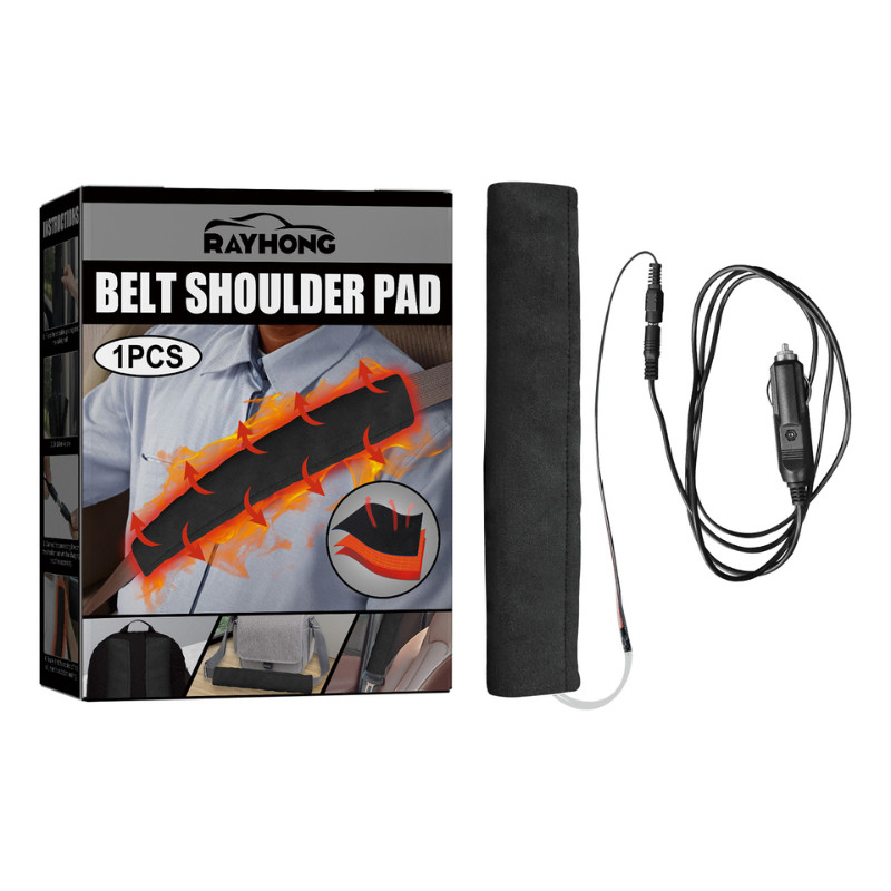 แผ่นอุ่นสายเข็มขัดนิรภัยรถยนต์ กันหนาว ใส่สบาย ให้ความร้อน 5 ชิ้น