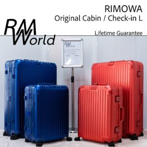 RIMOWA Original CheckinL Cabin Aluminum Suitcase กระเป๋าเดินทางริโมว่า Limited Marine Scarlet