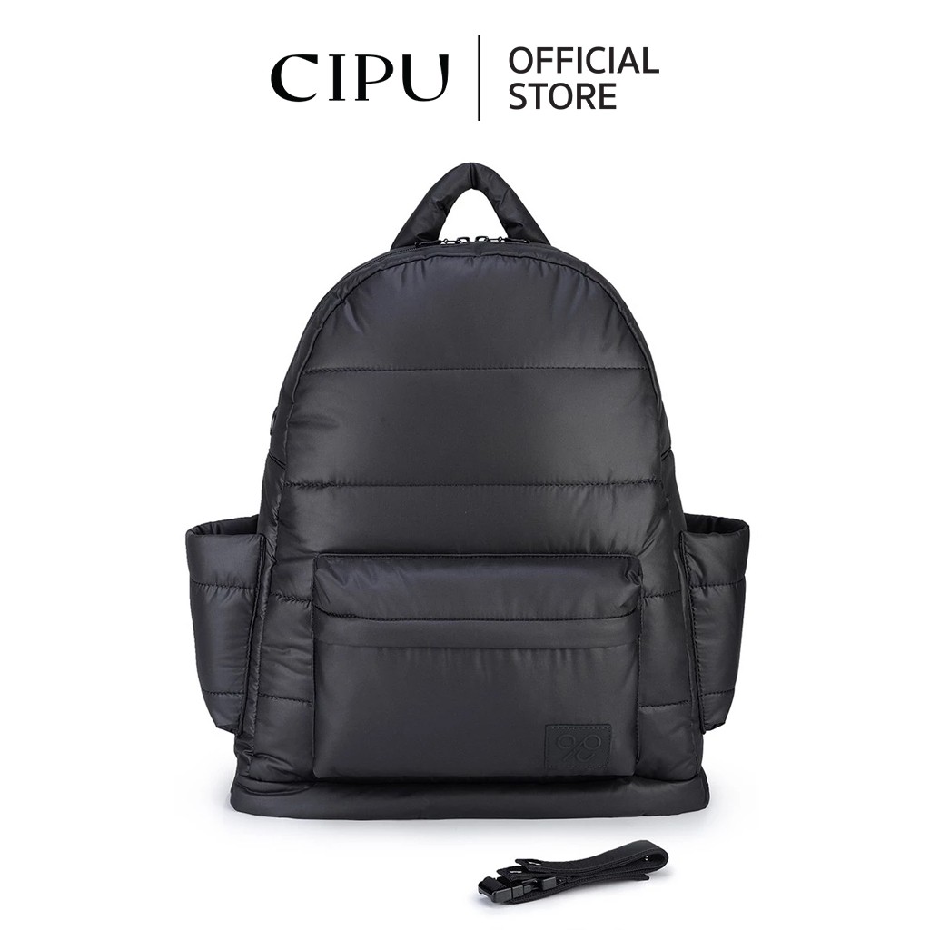 CIPU OFFICIAL STORE กระเป๋าคุณแม่ กระเป๋าใส่ของเด็กอ่อน รุ่น AIRY Backpack L สี So Black