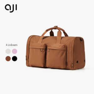 Aji กระเป๋าเดินทางแบบพับได้กันน้า ถุงออกกำลังกาย กระเป๋ากีฬา ความจุขนาดใหญ่พกพาบนกระเป๋าเดินทาง 32L