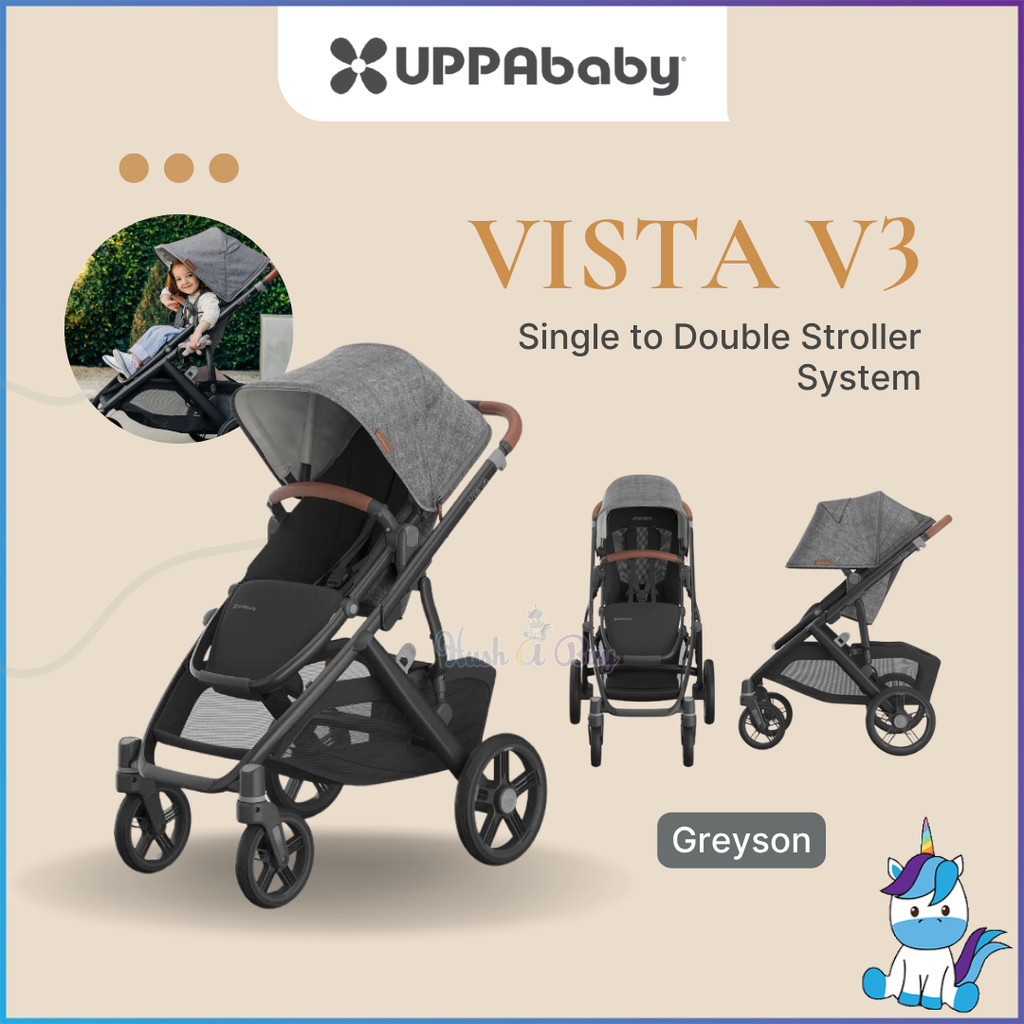 UPPABABY Vista V3 ระบบรถเข็นเด็กเดี่ยวและคู่ ฮูชาบาย