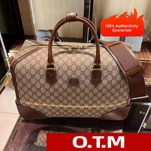 กระเป๋าเดินทาง GUCCI Interlocking Double G กระเป๋าถือ กระเป๋าสะพายไหล่ กระเป๋าคาดลำตัว สไตล์ยูนิเซ็กซ์ 696014 มีสินค้าพร