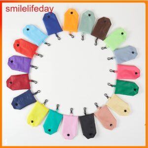 กระเป๋ามือถือโพลีเอสเตอร์สีทึบ พับได้ สำหรับช้อปปิ้งและใช้งานประจำวัน แบบecofriendly