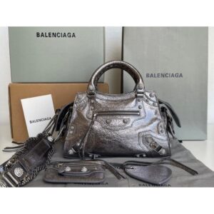 สไตล์ใหม่ Oil Wax Silver Diamond Neo cagole กระเป๋ามอเตอร์ไซค์