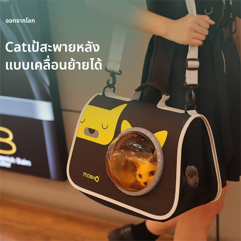 Pet Outing Portable Transparent Backpack Space Capsule Cat Dog Shoulder School Bag