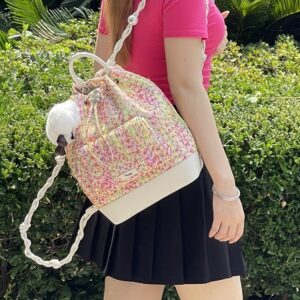 TagiPainter mark Casual Bucket Drawstring Travel Dailyทอ Niche กระเป๋าเป้ความจุขนาดใหญ่