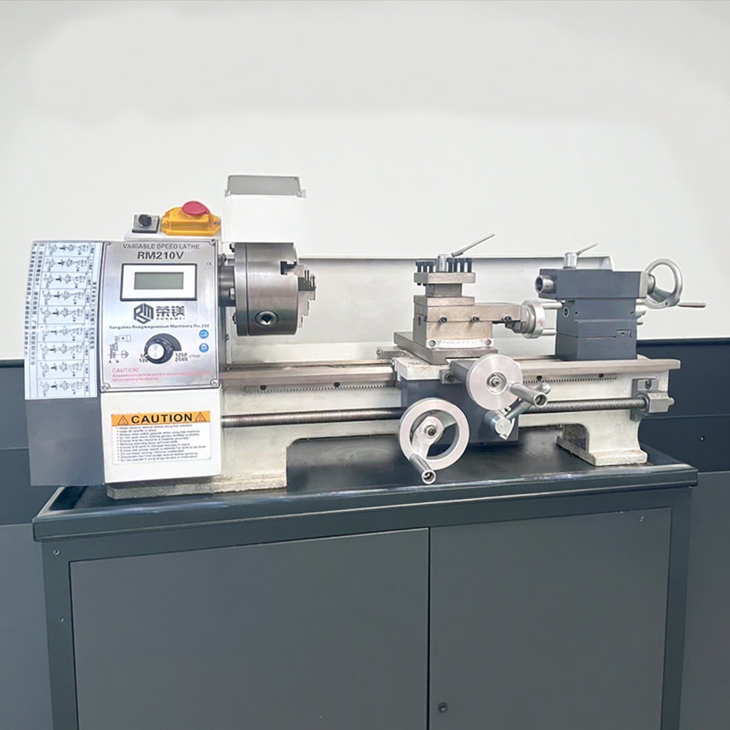 WM210V เครื่องกลึงโลหะขนาดเล็กในครัวเรือนมัลติฟังก์ชั่นเครื่องกลึงขนาดเล็กเครื่องมือความแม่นยาสูงเครื่องกลึงขนาดเล็ก