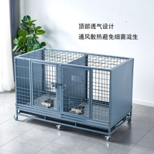 กรงสุนัข โกลเด้นรีทรีฟเวอร์ขนาดกลางสุนัขขนาดใหญ่บ้านสุนัขในร่มกลางแจ้งพันธุ์บ้านสุนัขสัตว์เลี้ยงเพาะพันธุ์พับเด็กแม่แยกกรงสุนัข