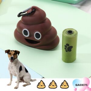 GAOXI75 เครื่องจ่ายถุงขยะสัตว์เลี้ยงรูปอุจจาระอุปกรณ์สัตว์เลี้ยง Litter Picker Poop Pouch Carrier Holder เครื่องจ่ายสุนัขแบบพกพา