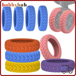 HOBBYHUB 8 ชิ้นเซ็ตกระเป๋าเดินทางล้อป้องกันกระเป๋าเดินทางอะไหล่เพลาลดล้อกระเป๋าเดินทางล้อรองเท้าซิลิโคนเสียงเงียบรถเข็นกล่องล้อปก