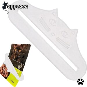 APPEA เครื่องบีบรักษาแมว ช้อนป้อนขนมแมวแบบปรับได้กันน้า เครื่องมือบีบรูปร่างแมวแบบใช้ซ้าได้ Cat Treat Dispenser ชุดซอสเนื้อ