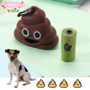ELOGH เครื่องจ่ายถุงขยะสัตว์เลี้ยง Excrement Carrier ผู้ถือกล่องเก็บถุงขยะเครื่องมือทาความสะอาด Poop กระเป๋าเครื่องจ่ายสุนัข