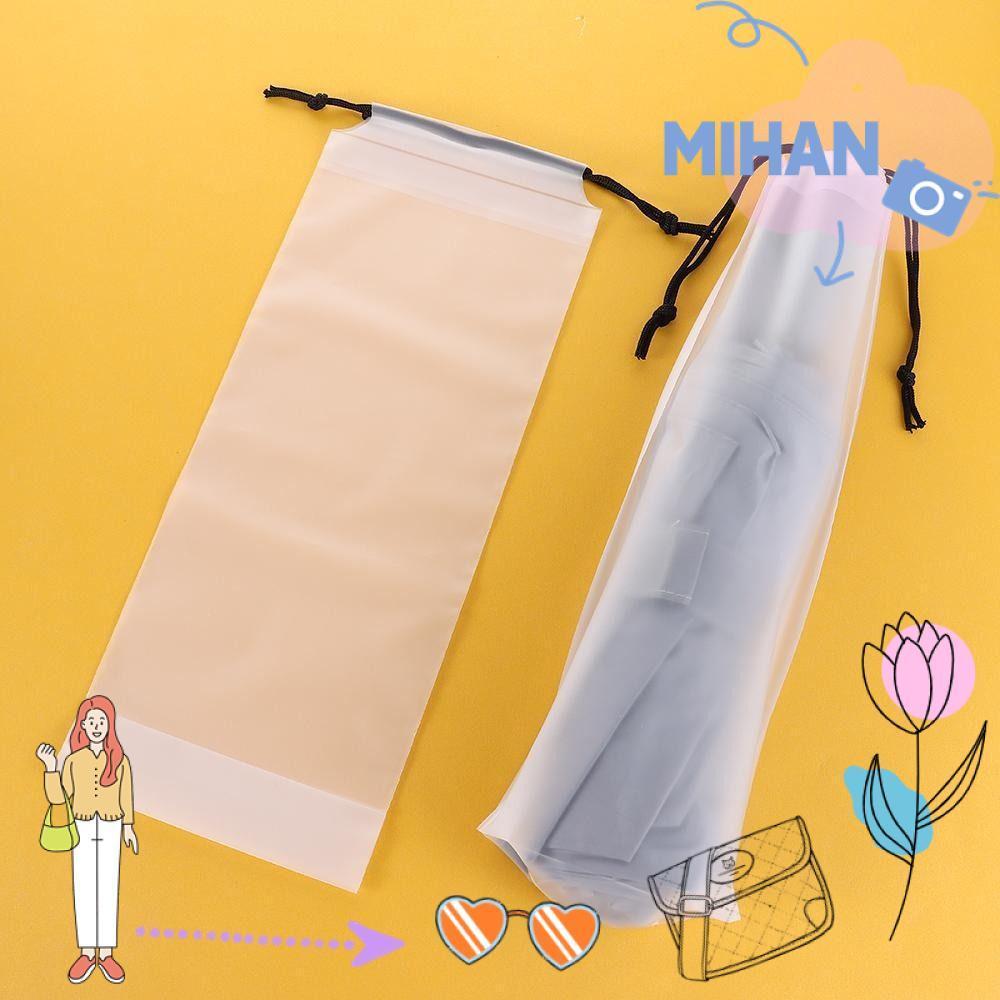 มิฮัน 1ชิ้นร่มถุงเก็บความชื้นพลาสติกจัดเก็บบ้านครัวเรือนกันน้าในร่มกลางแจ้งนามาใช้ใหม่ดึงเชือกถุง