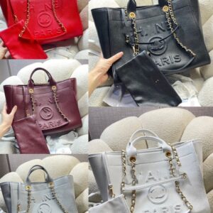 เซียงเจียหยวนเจิ้ง 2025 ฤดูใบไม้ร่วงฤดูหนาวคาเวียร์ชุดขนาดใหญ่กระเป๋าแม่ความจุขนาดใหญ่สุด