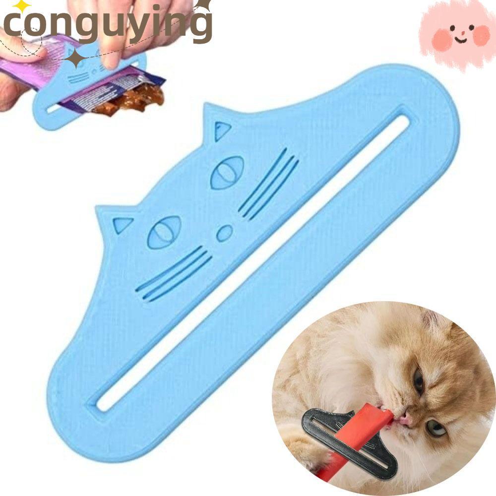 การก่อสร้าง ที่คั้นขนมแมวรูปร่างแมวกันน้าแมวรักษาป้อนช้อนแบบพกพาบีบเครื่องมือปรับนามาใช้ใหม่อาหารแมวกระเป๋าคั้นสาหรับแมวของเหลวอาหารสัตว์เ