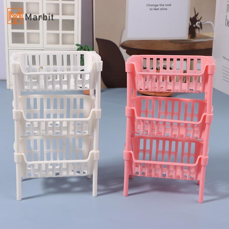 Marbit 112 Dollhouse Mini อาหารผลไม้ตะกร้าเก็บตุ๊กตา House Staable ตะกร้าตุ๊กตาตกแต่งอุปกรณ์เสริม null