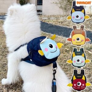 สามารถแขวนสายจูงตัวเองกระเป๋าสุนัขเดินถุงขนม ปายาแคท สัตว์เลี้ยงออกนอกบ้านกระเป๋าเป้สะพายหลังสุนัขตัวเองกระเป๋าขนมสุนัขขนาดเล็กการ์ตูนสุนัขสามารถแขวนสายจูงกระเป๋าสัตว์เ