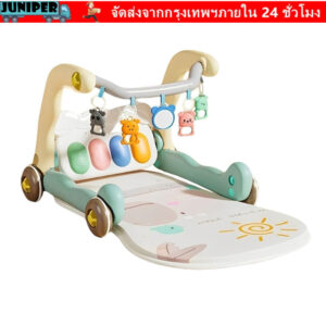 JUNIPER เด็กเปียโนฟิตเนสกรอบการศึกษา MultiFunctional Early Education เหยียบเกม Pad กิจกรรมของเล่น Walker เหยียบเปียโนฟิตเนส Rack 036 เดือน