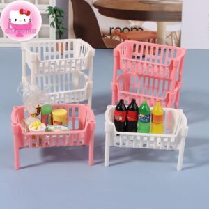 Alittlesearcer 112 ตุ๊กตามินิอาหารตะกร้าเก็บผลไม้ตุ๊กตา House Staable ตะกร้าตุ๊กตาตกแต่งอุปกรณ์เสริม EN