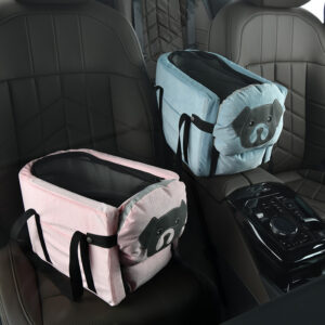 เบาะนั่งสัตว์เลี้ยง คาร์ซีทสาหรับสัตว์เลี้ยง กระเป๋าแมวเดินทาง พร้อมสายรัดป้องกัน