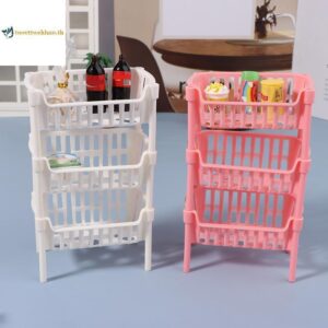 Tweettwehno 112 Dollhouse Mini อาหารตะกร้าเก็บผลไม้ตุ๊กตา House Staable ตะกร้าอุปกรณ์ตกแต่งตุ๊กตา TH