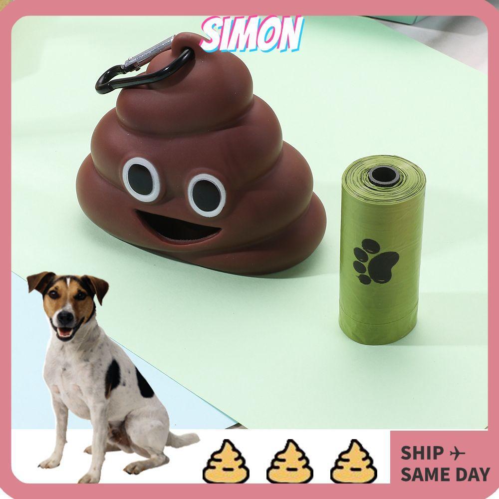 SIMON เครื่องจ่ายถุงขยะสัตว์เลี้ยง Litter Picker แบบพกพา Excrement กล่องเก็บเครื่องมือทาความสะอาดอุปกรณ์สัตว์เลี้ยงเครื่องจ่ายสุนัข