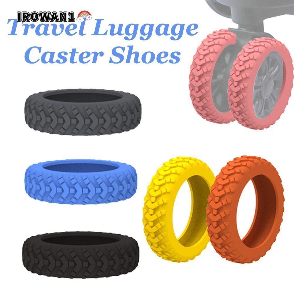 ไอโรวัน1 8ชิ้นเซ็ตกระเป๋าเดินทางล้อรองเท้าซิลิโคนลดล้อสวมใส่กระเป๋าเดินทางล้อฝาครอบป้องกันที่มีเสียงเงียบชิ้นส่วนกระเป๋าเดินทางเพลารถเข็นกล่องล้อปก