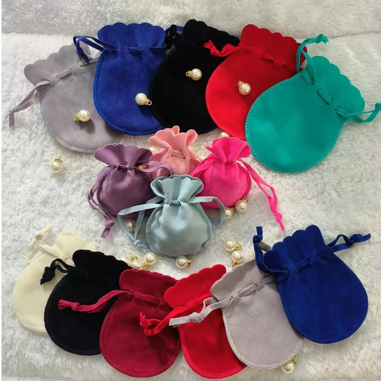 พร้อมส่งกระเป๋าหูรูด ถุงหูรูด ผ้ากำมะหยี่ ขนาดเล็ก ใส่เงินใส่เครื่องประดับทรงน้ำเต้า