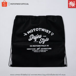 MOTOTWIST กระเป๋าหูรูดสำหรับใส่หมวกกันน็อค ขนาดใหญ่ใช้ได้กับของอเนกประสงค์ไม่กันน้ำ สะดวกในการใช้งาน