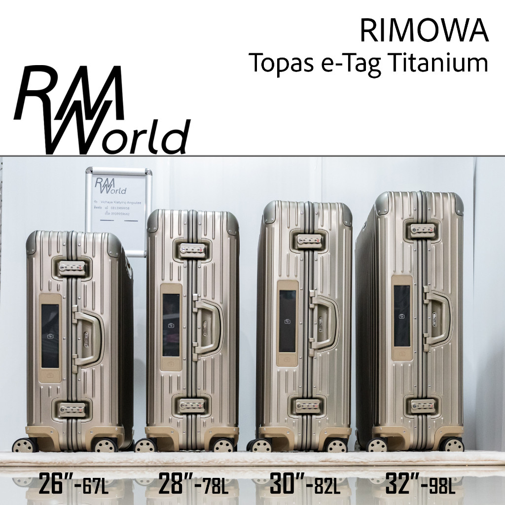 RIMOWA Topas etag Titanium checkin Original Aluminum Suitcase กระเป๋าเดินทางริโมว่า 26283032