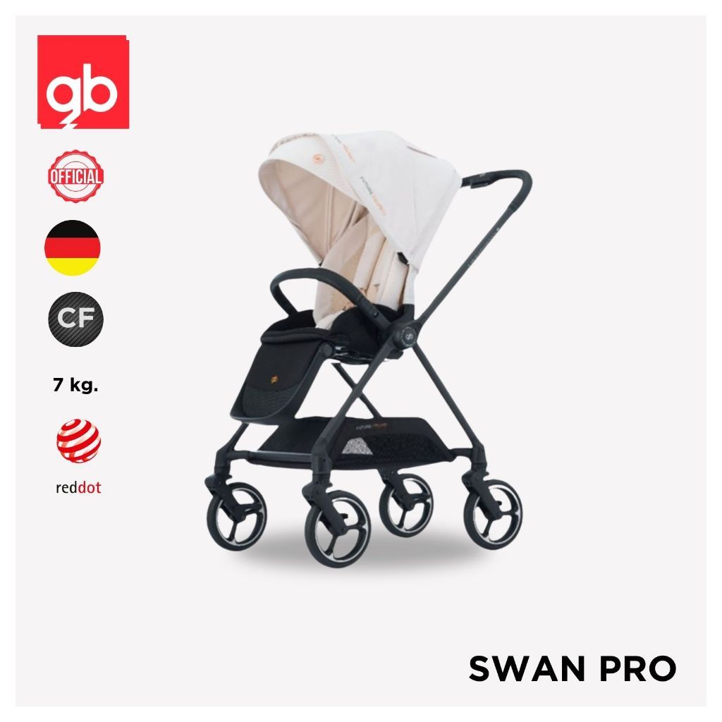 GB รถเข็นเด็ก SWAN PRO สี WHITE