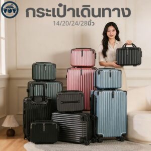 กระเป๋าเดินทางหนาพิเศษ ขนาด 14202428 นิ้ว ราคาโรงงาน ล้อหมุน360เงียบ ไม่มีรอยขีดข่วนไม่แตก แข็งแรงทนทานไม่บิดเบี้ยว