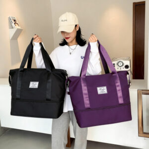 กระเป๋าเดินทางพับได้สำหรับผู้หญิง ความจุขนาดใหญ่ พกพาสะดวก น้ำหนักเบา กระเป๋าสำหรับเตรียมคลอด กระเป๋าเก็บของ เดินทางระยะ