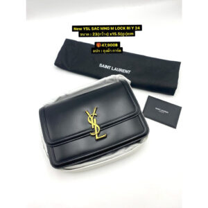 New YSL SAC MNG M LOCK RI Y 24  ขนาด  23กว้าง x155สูงcm