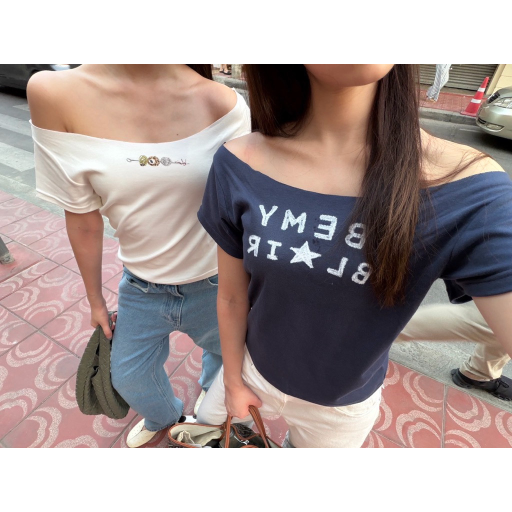 bemyblairofficial babytee offshoulder