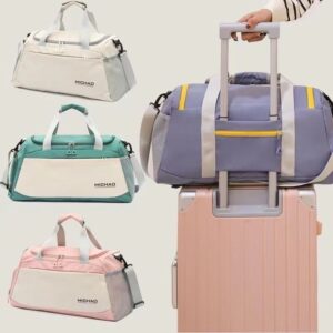 รูปแบบใช้งานหลายแบบ กระเป๋าเดินทาง กระเป๋าออกกำลังกาย ผ้าไนลอนหนา กันน้ำ มีช่องเก็บรองเท้าแยกต