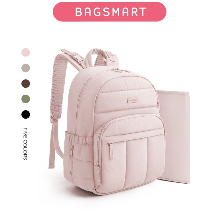BAGSMART Mommy Backpack กระเป๋าผ้าอ้อมแบบพกพา Insulated Maternity Hospital Bag กันน้าหลายช่อง