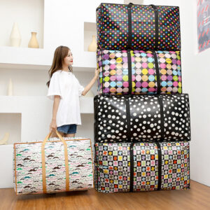 กระเป๋าใส่ของอเนกประสงค์ PVC ขนาด 80x60x26 cm คละสี คละลาย พร้อมส่งจากรังสิตปทุม