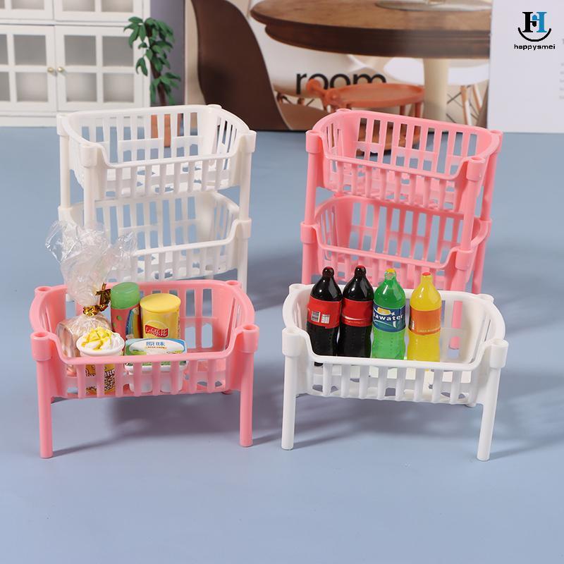 GA 112 Dollhouse Mini Food ตะกร้าเก็บผลไม้ตุ๊กตา House Staable ตะกร้าอุปกรณ์ตกแต่งตุ๊กตา TH