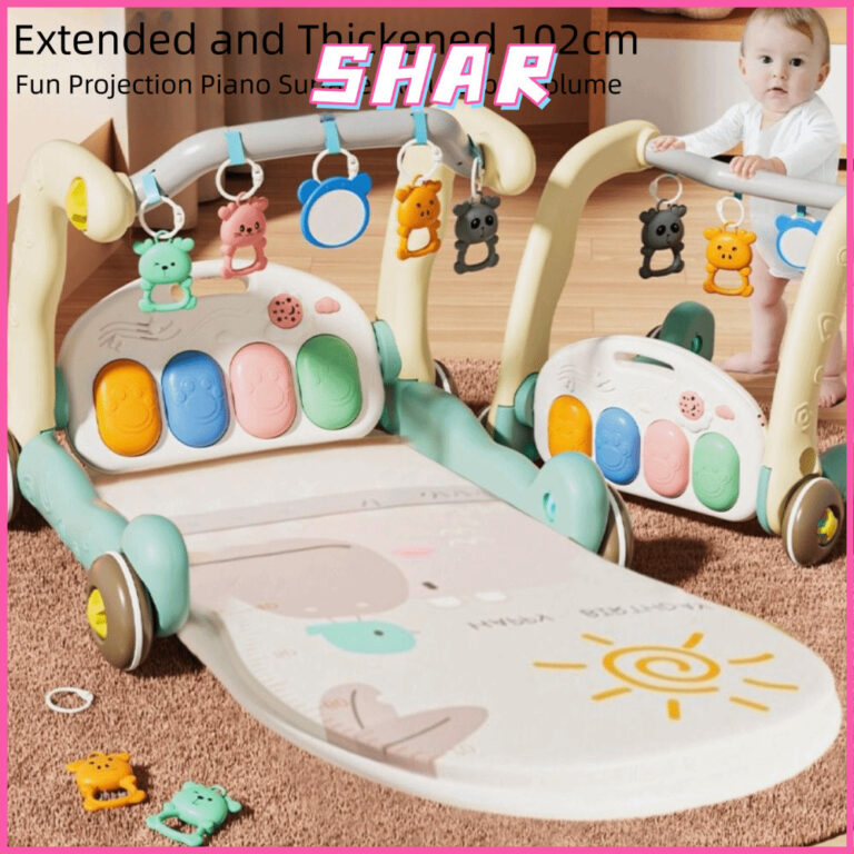 SHAR โครงฟิตเนสเปียโนเด็กของเล่นกิจกรรมเพื่อการศึกษา Early Education ของเล่นผลิตภัณฑ์สาหรับเด็ก MultiFunctional Pedal Game Pad Walker Pedal เปียโนฟิตเนส Rack 036 เดือน