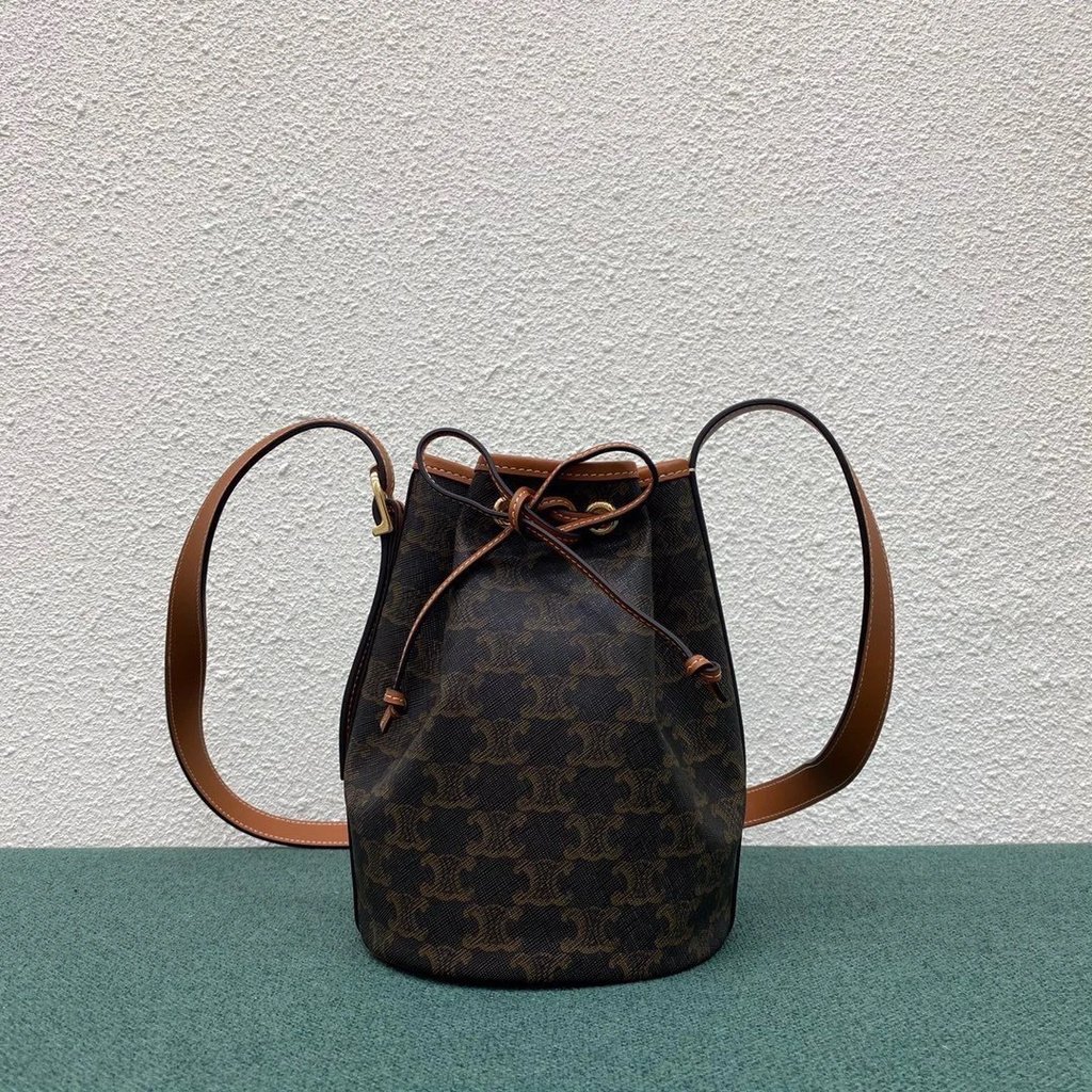 CELINE Small TRIOMPHE Canvas กระเป๋าหูรูด