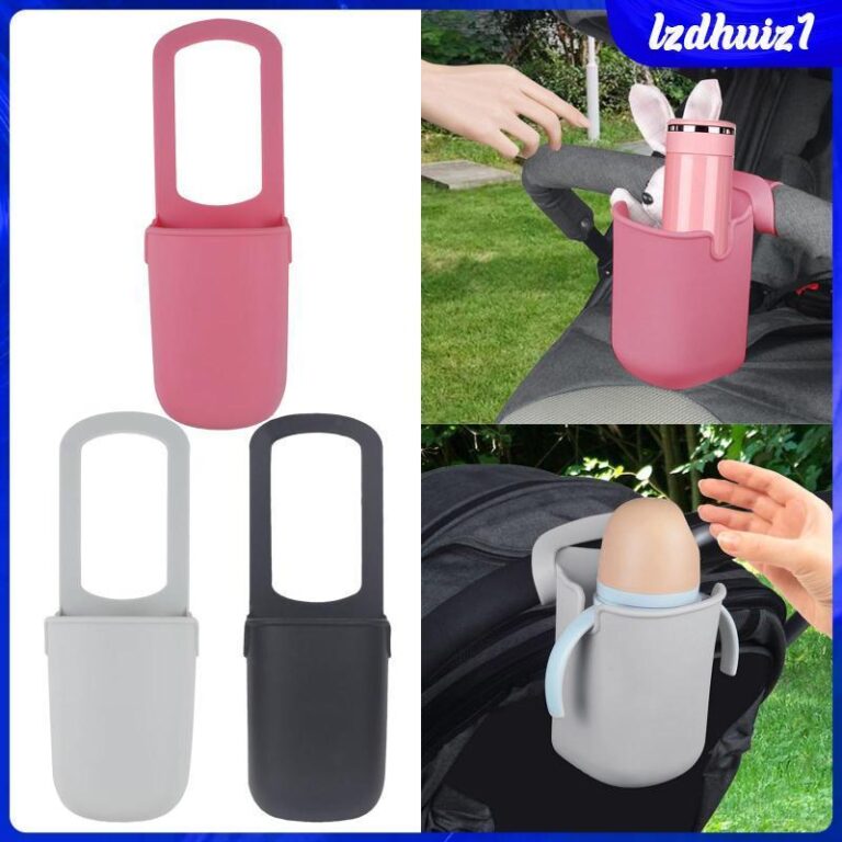 Lzdhuiz1 ที่วางเครื่องดื่มสากลสาหรับรถเข็นเด็กและจักรยาน ที่รองขวดน้าซิลิโคนสาหรับเก้าอี้สนามหญ้า