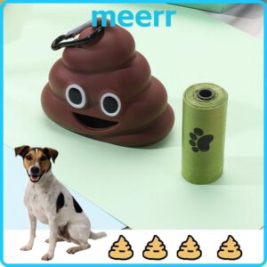 MEERR Poop Bag Fecal Shape อุปกรณ์สาหรับสัตว์เลี้ยง ถุงขยะแบบพกพา เครื่องมือทาความสะอาด Carrier Holder Dog Dispenser