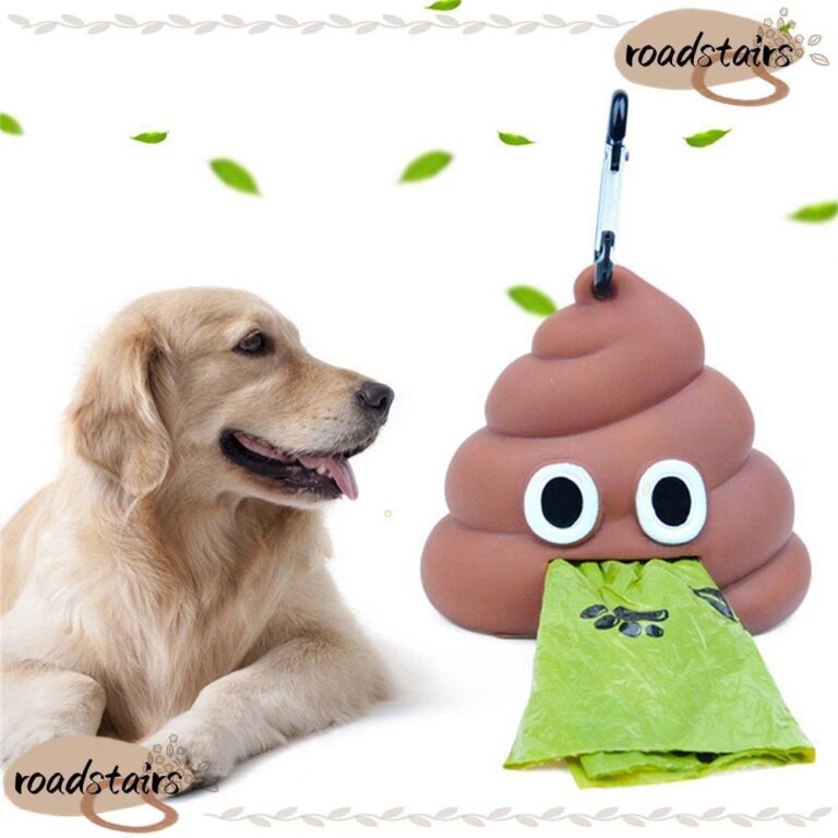 RODSAIRS เครื่องจ่ายถุงขยะสัตว์เลี้ยง Carrier Holder Poop Pouch Litter Picker อุปกรณ์สาหรับสัตว์เลี้ยง ถุงขยะ รูปร่างอุจจาระ เครื่องจ่ายสุนัข