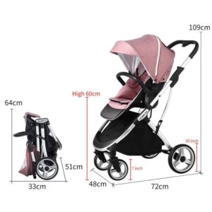 Dearest 1108 รถเข็นเด็ก 3 in 1 Baby high Landscape Stroll