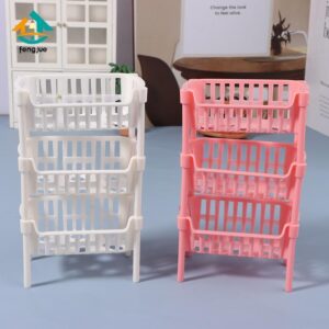 Fengjue 112 Dollhouse Mini อาหารตะกร้าเก็บผลไม้ตุ๊กตา House Staable ตะกร้าตุ๊กตาตกแต่งอุปกรณ์เสริม TH