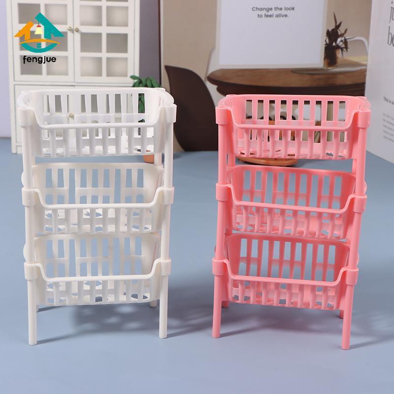Fengjue 112 Dollhouse Mini อาหารตะกร้าเก็บผลไม้ตุ๊กตา House Staable ตะกร้าตุ๊กตาตกแต่งอุปกรณ์เสริม TH
