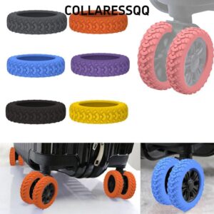 ปกเสื้อ 8ชิ้นเซ็ตกระเป๋าเดินทางล้อรองเท้าชิ้นส่วนกระเป๋าเดินทางเพลาซิลิโคนกระเป๋าเดินทางล้อฝาครอบป้องกันลดเสียงรบกวนล้อสวมใส่รถเข็นกล่องล้อปก