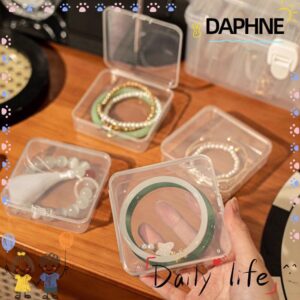 ดาฟีน กล่องสร้อยข้อมือ1ชิ้นฝาพับสก์ท็อปการจัดเก็บกล่องเก็บเครื่องประดับใสกันฝุ่นเครื่องใช้ในบ้านพลาสติก